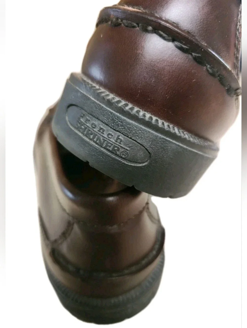 Vintage French Shriner Men's Size 11M Brown Leather Kiltie Tassel Loafer 90's